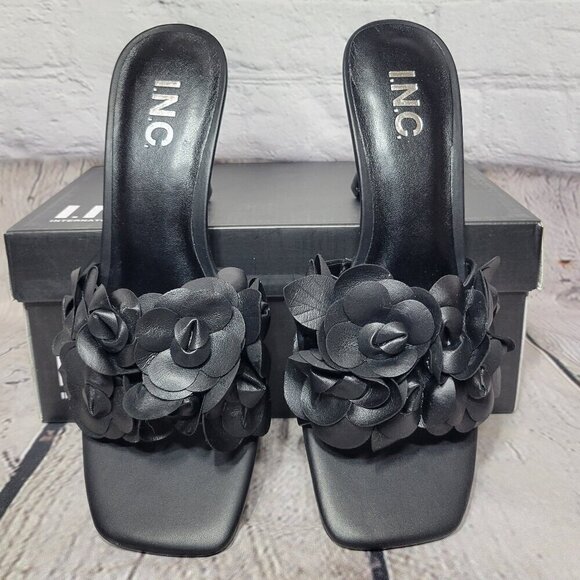INC International Concepts Shoes - INC International Concepts Women's Weslyn Flower-Trim Slide Sandals